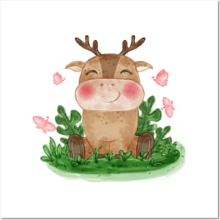 Baby Deer Cute Posters and Art